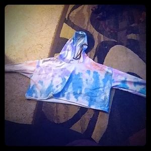 Pastel crop top hoodie